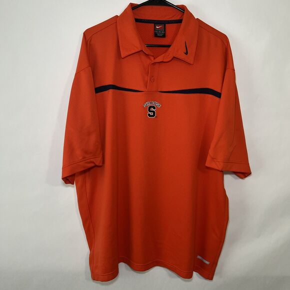 Vintage Syracuse Orange Nike Team Polo Shirt Mens Size XL University NCAA Golf - Picture 1 of 13